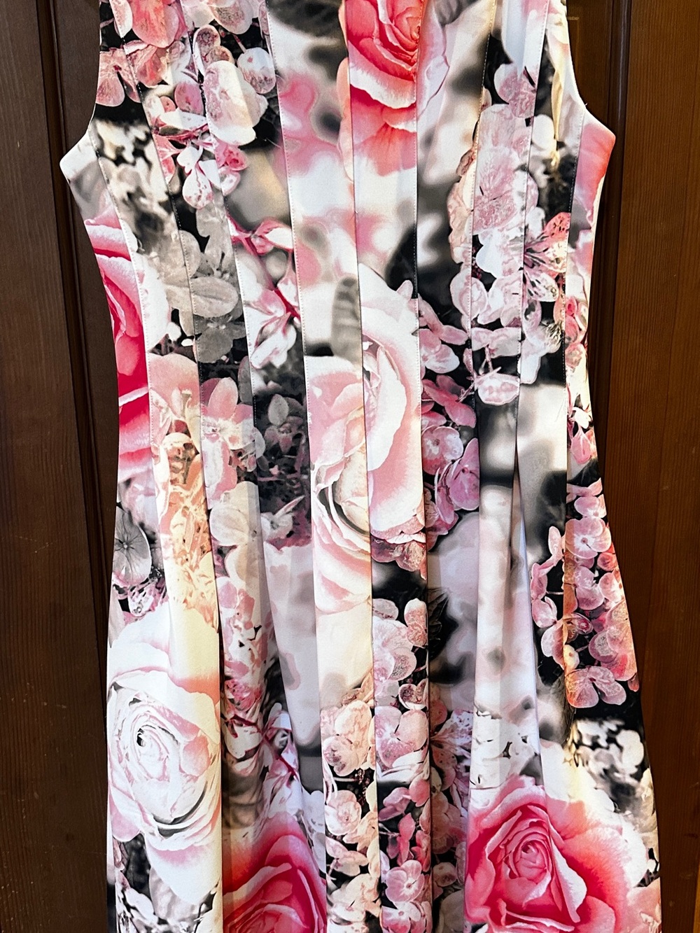 Calvin Klein Pink, Black & White Floral Dress